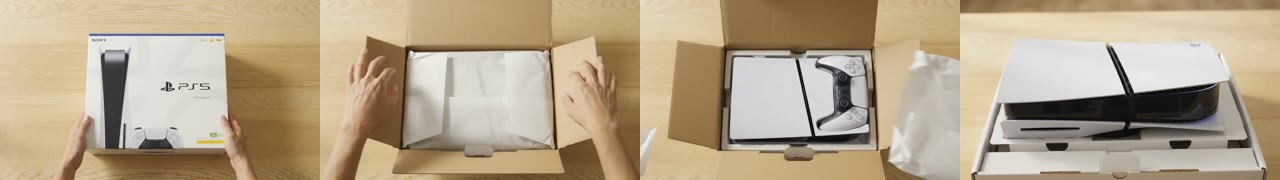 Manos abriendo una caja