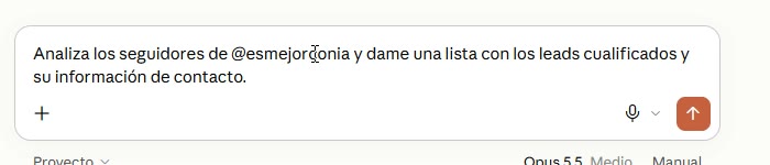 Prompt escrito en Claude con el @ de la competencia